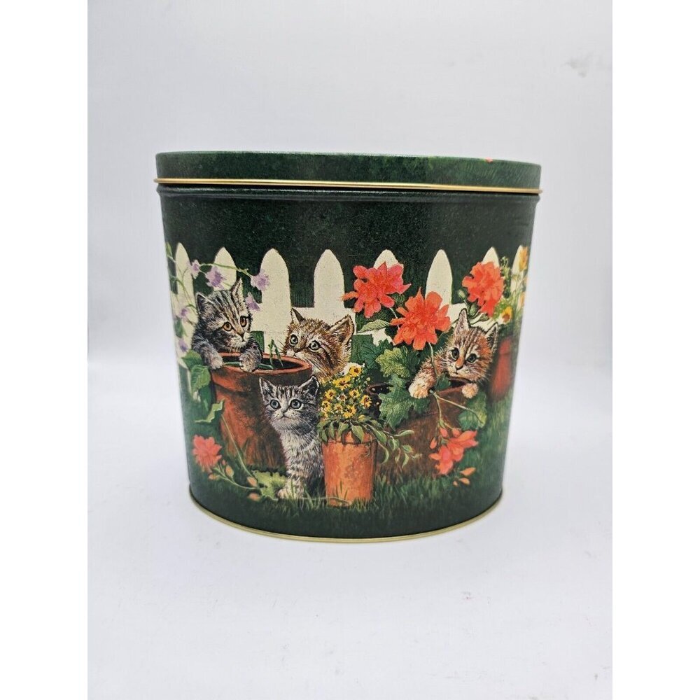 Keller‎ Charles Oval Tin with Kittens and Flower Pots